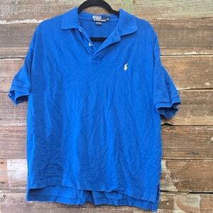 Polo by Ralph Lauren Men’s Royal Blue Polo with Yellow Pony, Size XL